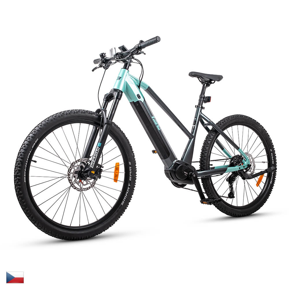 Dámské horské elektrokolo inSPORTline ISL Asuki 630 Wh 27,5" - model 2026 - Aqua Blue AKCE