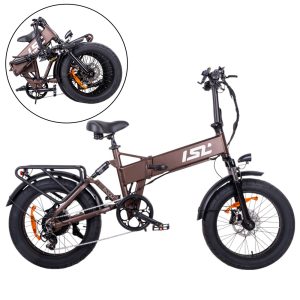 Skládací elektro fat bike inSPORTline ISL Baxom Lite 720Wh 20" - Deep Coffee AKCE